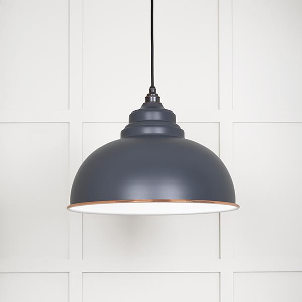 White Gloss Harborne Pendant in Slate