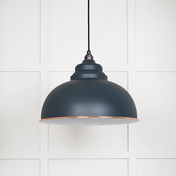 White Gloss Harborne Pendant in Soot