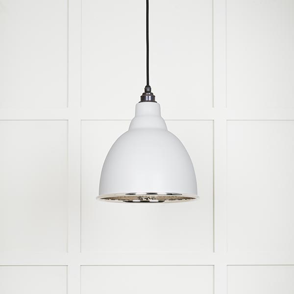 Hammered Nickel Brindley Pendant in Flock