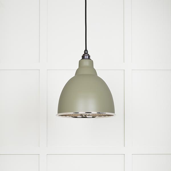 Hammered Nickel Brindley Pendant in Tump