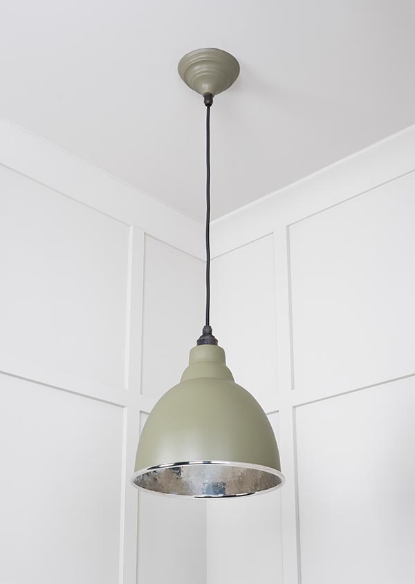 Hammered Nickel Brindley Pendant in Tump
