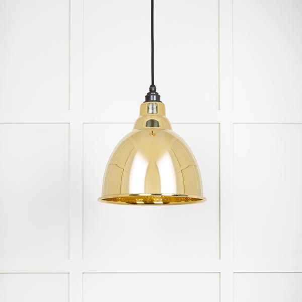 Hammered Brass Brindley Pendant