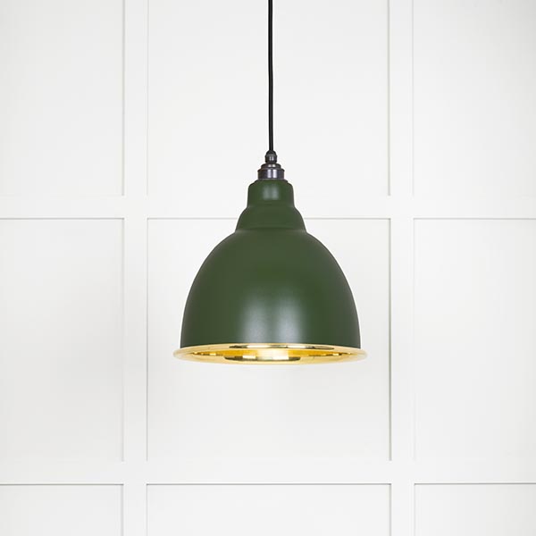 Smooth Brass Brindley Pendant in Heath
