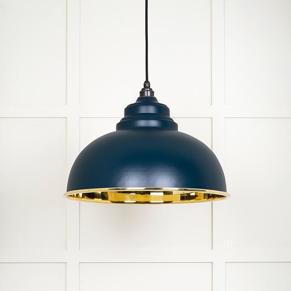 Smooth Brass Harborne Pendant in Dusk