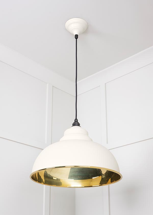 Smooth Brass Harborne Pendant in Teasel
