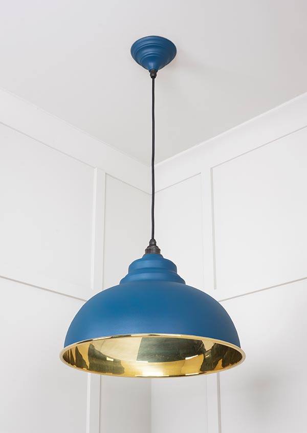 Smooth Brass Harborne Pendant in Upstream