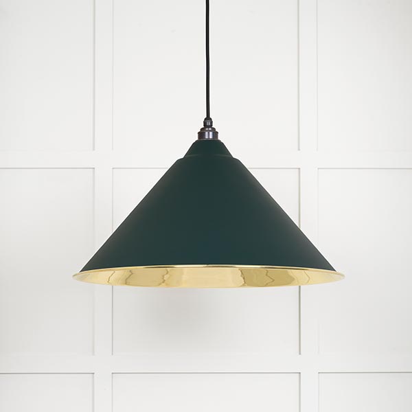 Smooth Brass Hockley Pendant in Dingle