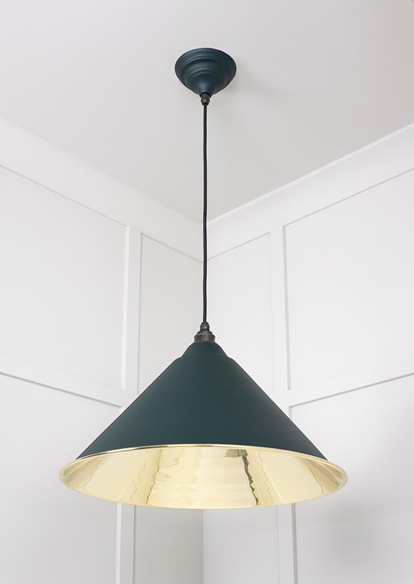 Smooth Brass Hockley Pendant in Dingle