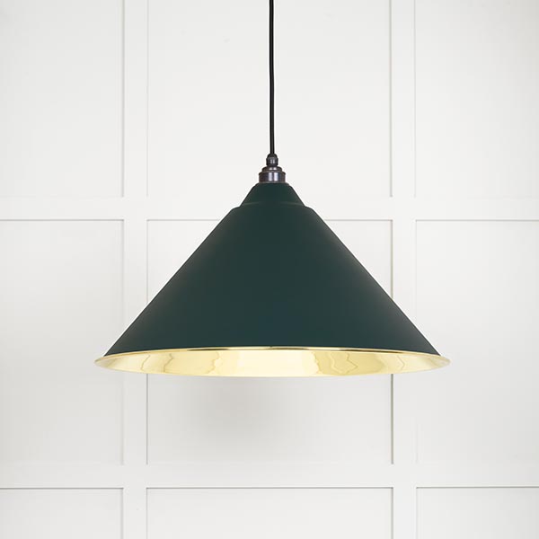 Smooth Brass Hockley Pendant in Dingle