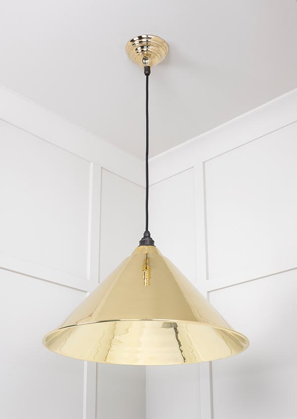 Smooth Brass Hockley Pendant