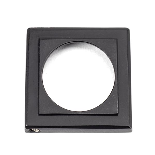 Matt Black Round Euro Escutcheon (Square)