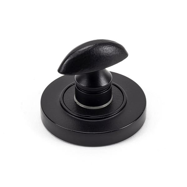 Matt Black Round Thumbturn Set (Plain)
