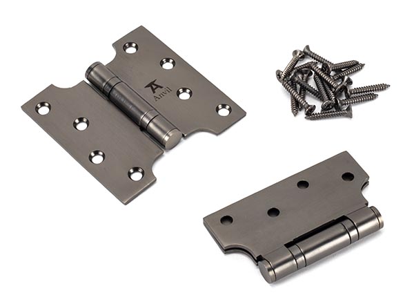 Aged Bronze 4" x 2" x 4"  Parliament Hinge (pair) ss