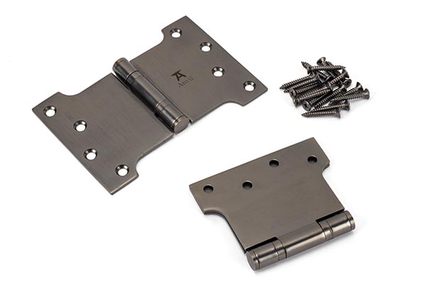 Aged Bronze 4" x 4" x 6"  Parliament Hinge (pair) ss