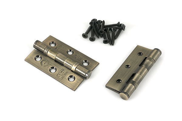 Aged Brass 3" Ball Bearing Butt Hinge (pair) ss