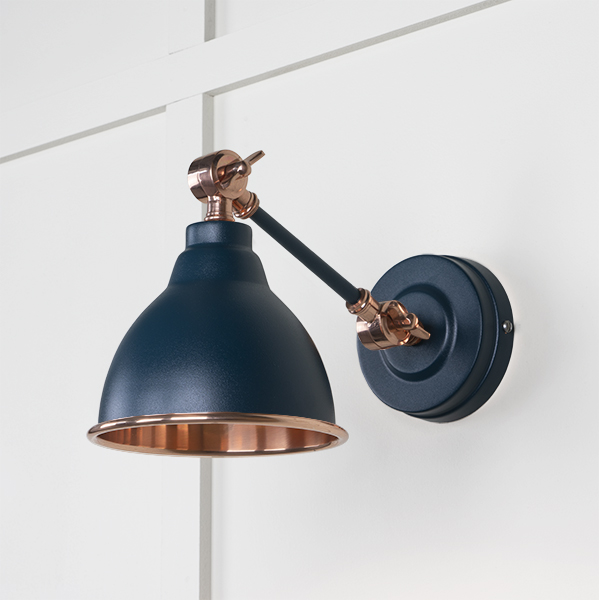 Smooth Copper Brindley Wall Light in Dusk