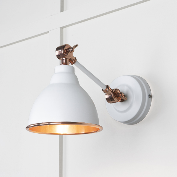 Smooth Copper Brindley Wall Light in Flock