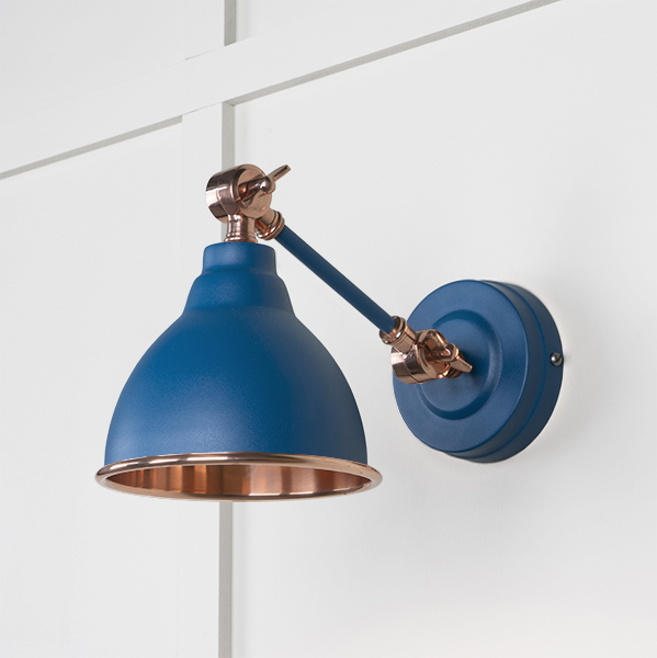 Smooth Copper Brindley Wall Light in Upstream