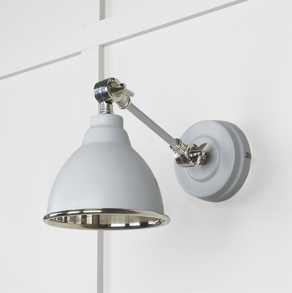Smooth Nickel Brindley Wall Light in Birch