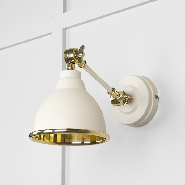 Smooth Brass Brindley Wall Light in Teasel