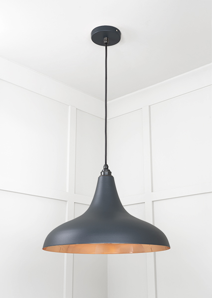 Smooth Copper Frankley Pendant in Soot