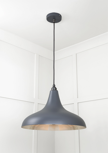 Smooth Nickel Frankley Pendant in Slate