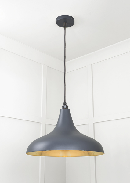 Smooth Brass Frankley Pendant in Slate