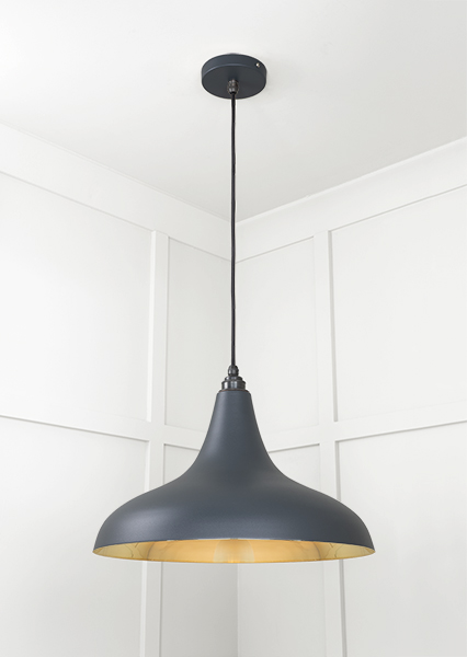 Smooth Brass Frankley Pendant in Soot