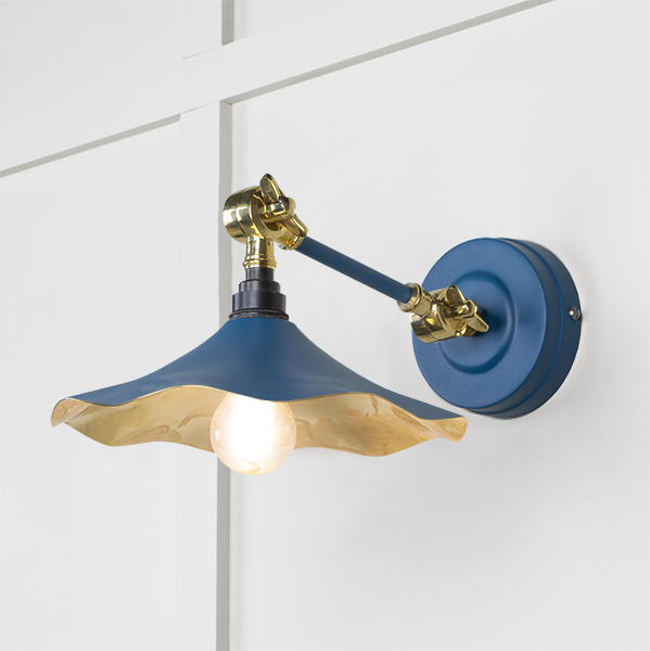 Smooth Brass Flora Wall Light in Upstream