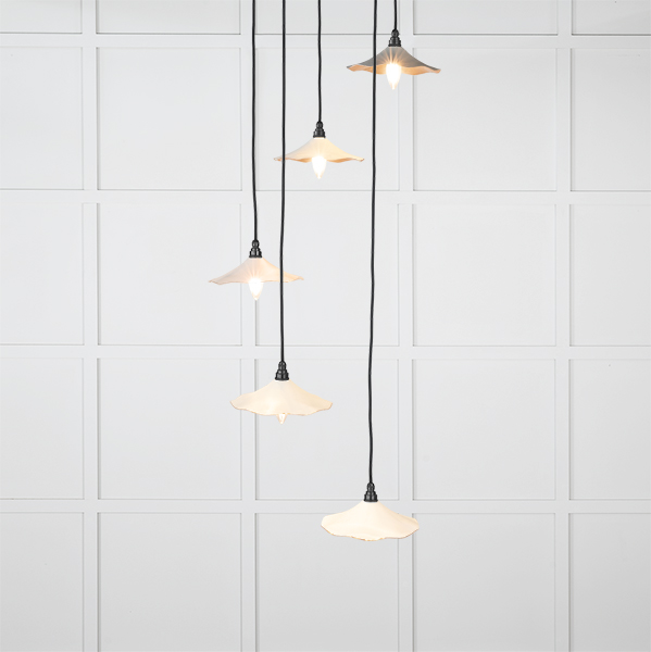 Smooth Copper Flora Cluster Pendant in Teasel