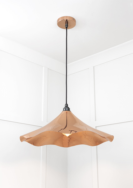 Smooth Copper Flora Pendant