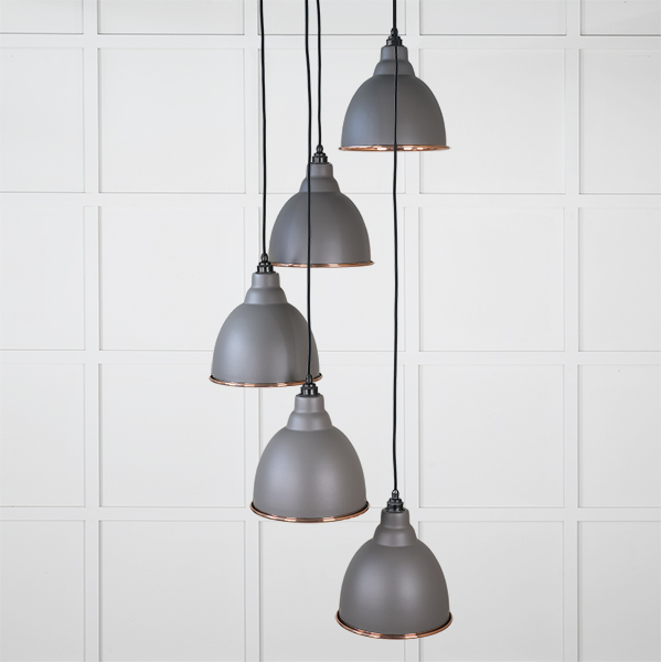 Smooth Copper Brindley Cluster Pendant in Bluff