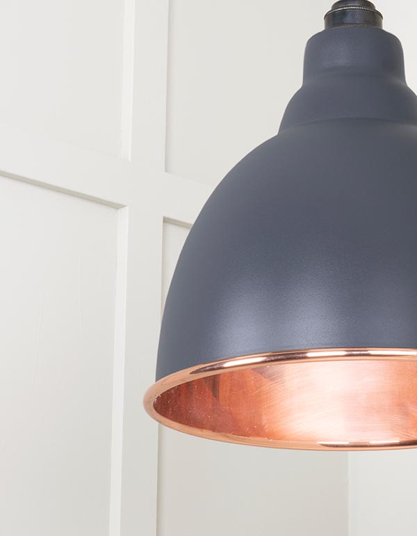 Smooth Copper Brindley Cluster Pendant in Slate