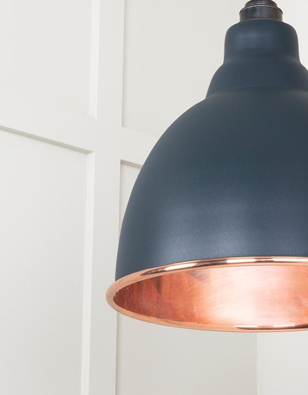 Smooth Copper Brindley Cluster Pendant in Soot