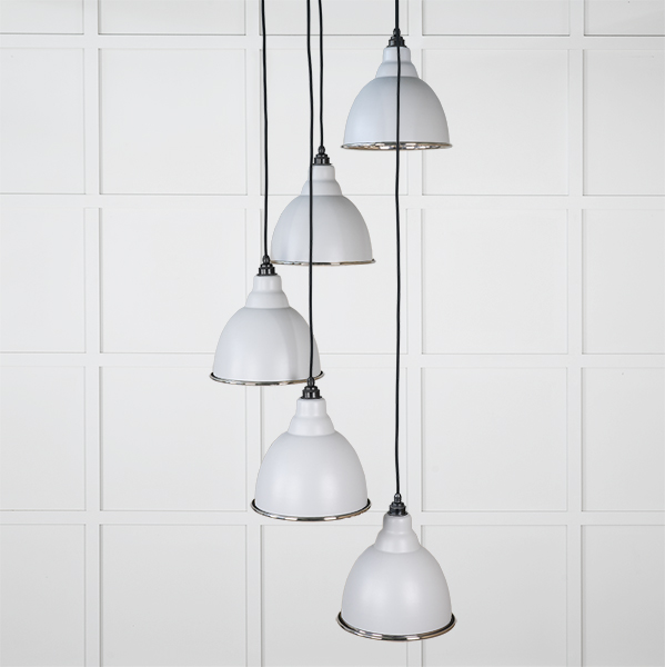 Smooth Nickel Brindley Cluster Pendant in Birch