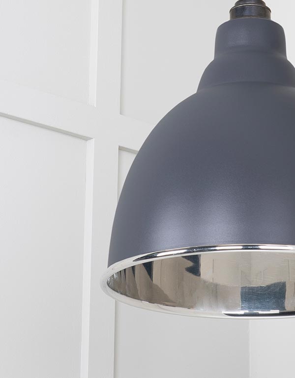 Smooth Nickel Brindley Cluster Pendant in Slate