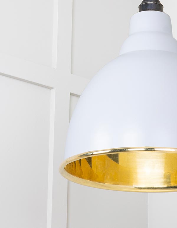 Smooth Brass Brindley Cluster Pendant in Birch