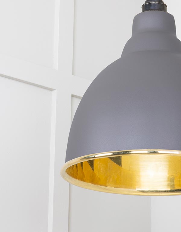 Smooth Brass Brindley Cluster Pendant in Bluff