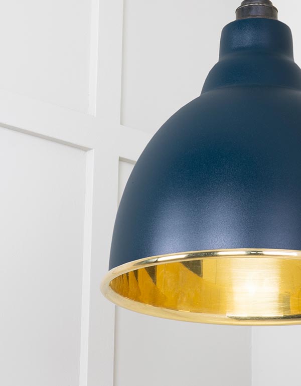 Smooth Brass Brindley Cluster Pendant in Dusk