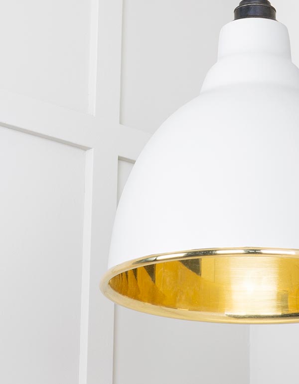 Smooth Brass Brindley Cluster Pendant in Flock