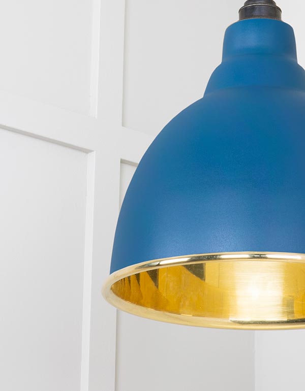 Smooth Brass Brindley Cluster Pendant in Upstream