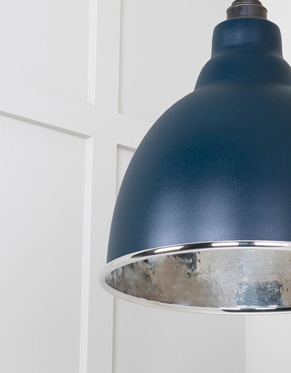 Hammered Nickel Brindley Cluster Pendant in Dusk