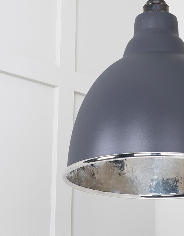 Hammered Nickel Brindley Cluster Pendant in Slate