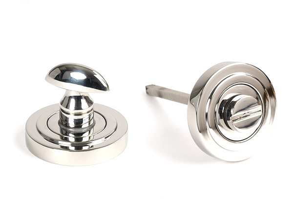Polished Marine SS (316) Round Thumbturn Set (Art Deco)