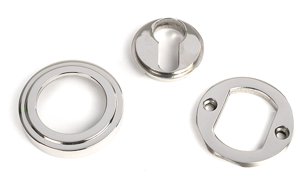 Polished Marine SS (316) Round Euro Escutcheon (Art Deco)