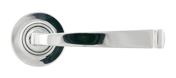 Polished Chrome Avon Round Lever on Rose Set (Plain) - Unsprung