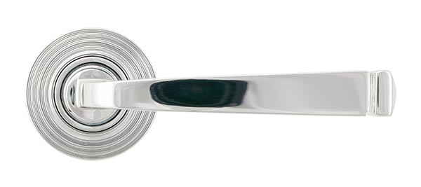 Polished Chrome Avon Round Lever on Rose Set (Beehive) - Unsprung