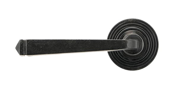 External Beeswax Avon Round Lever on Rose Set (Beehive) - Unsprung