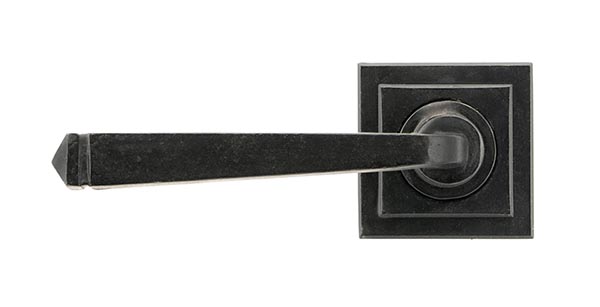 External Beeswax Avon Round Lever on Rose Set (Square) - Unsprung