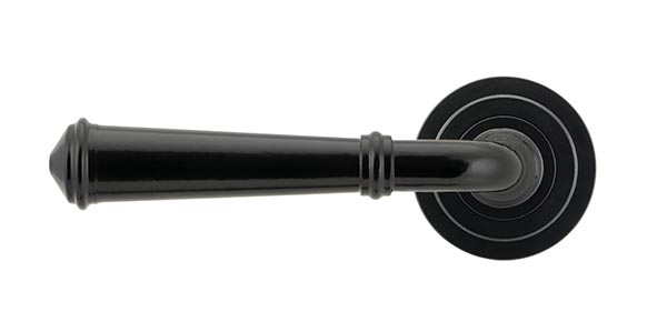 Black Regency Lever on Rose Set (Art Deco) - Unsprung